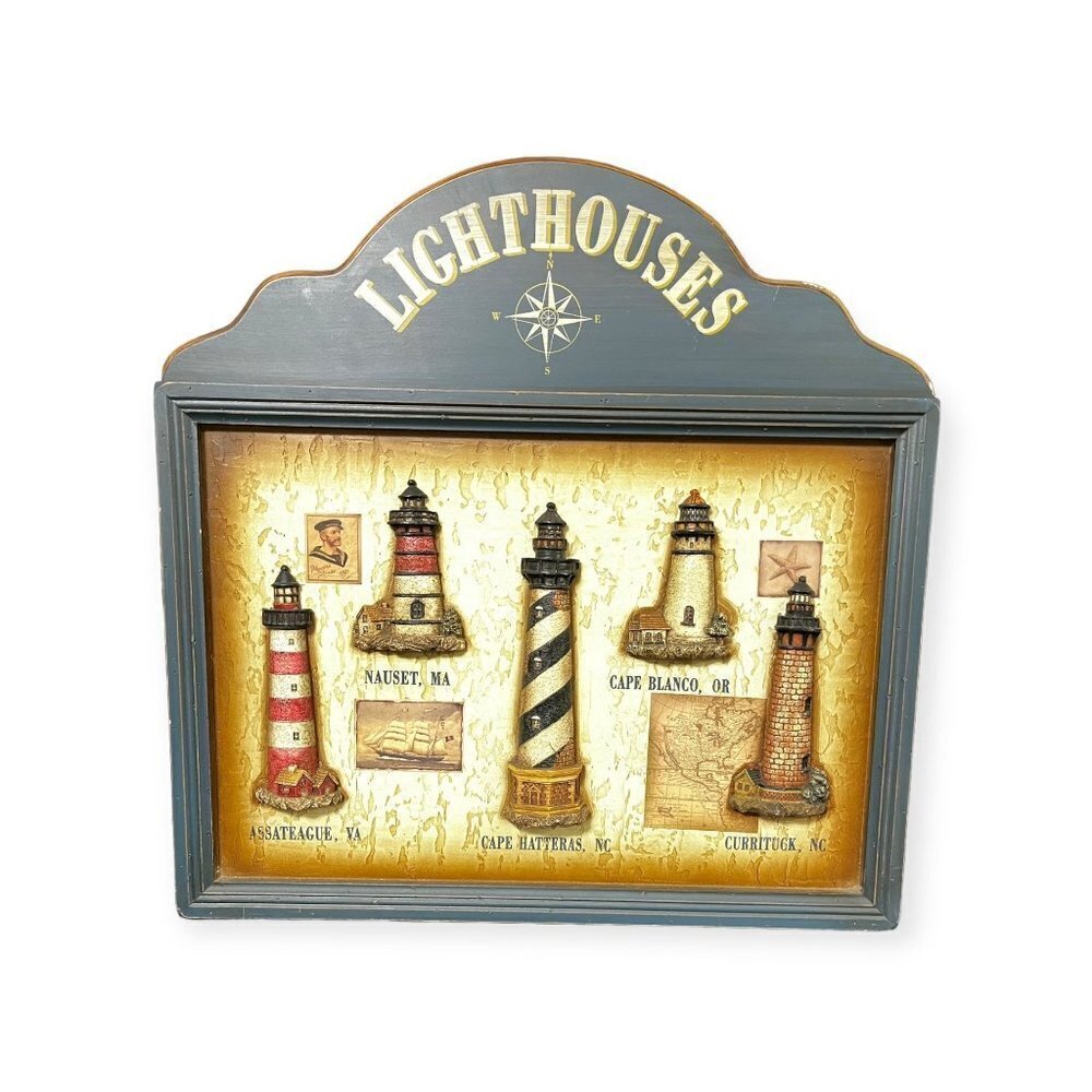 Old Large Wooden Lighthouse 3D Wall Art Plaque - Picture 6 of 11